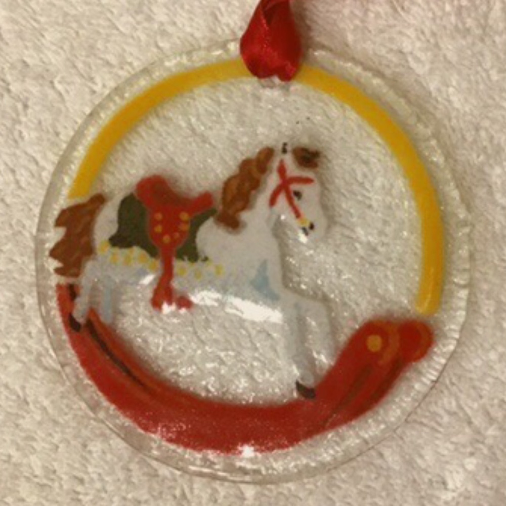 Vintage Rare Peggy Karr Glass Christmas Ornament